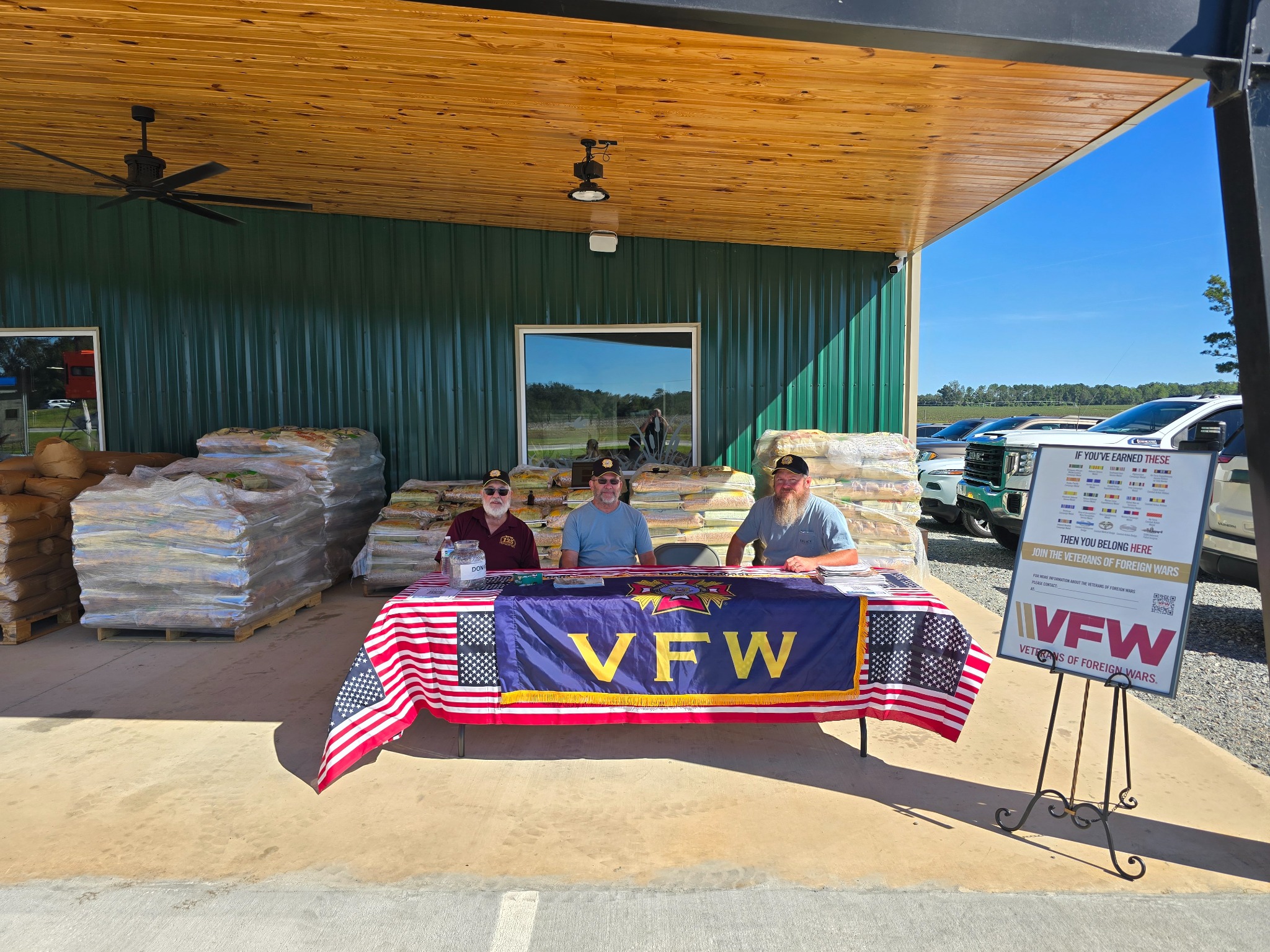VFW Post 5659 members at a community recruiting event